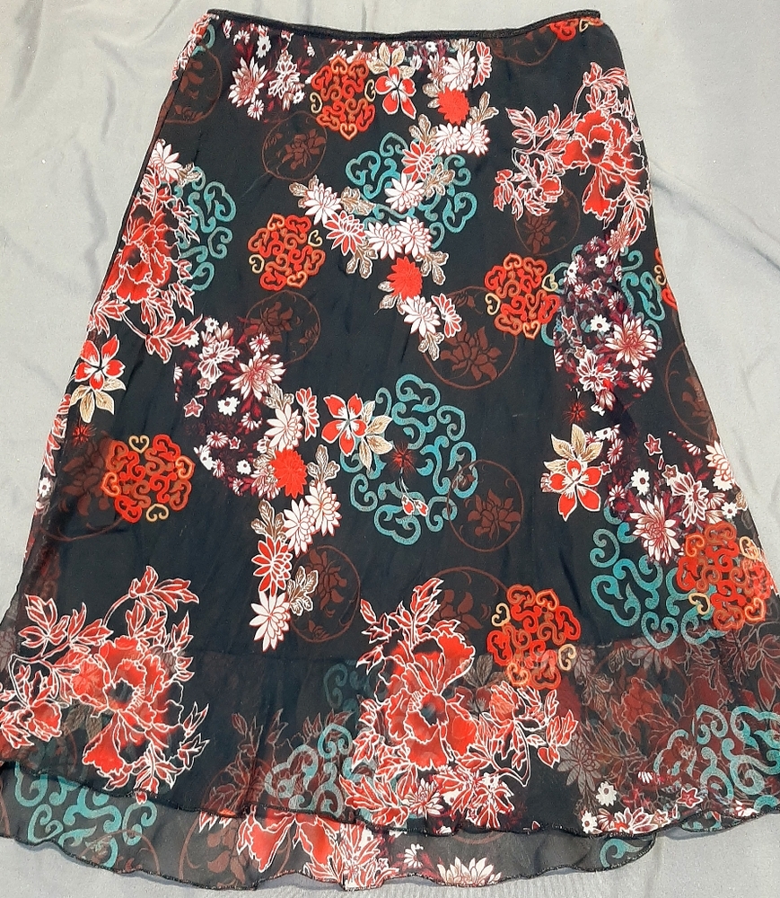 Wrapper extra large skirt floral print
